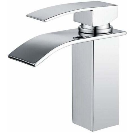 Rubinetto Lavabo Alto Design Cascata - Eccellenza Cromata Monocomando