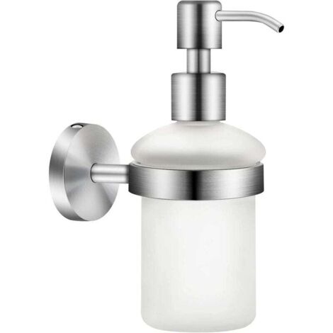 Dispenser di sapone a parete, acciaio inossidabile 304, flacone di shampoo/docciaschiuma da 200 ml, portasapone manuale (1/5)