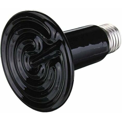 Lampadina riscaldante in ceramica da 200 W 220 V con emettitore a infrarossi, lampada riscaldante per animali e rettili, nera (1/5)