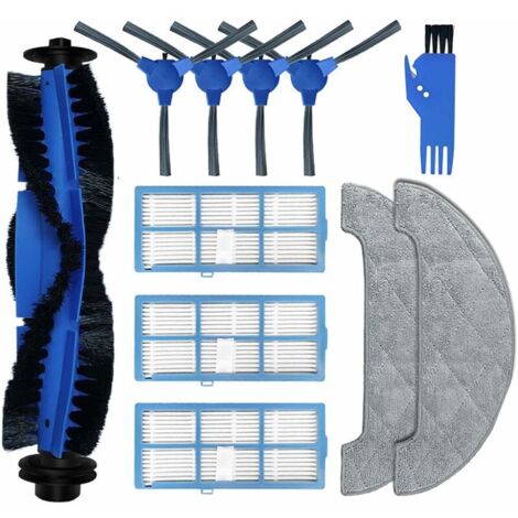 Accesorios y repuestos para los robots aspiradores Proscenic 850T, Ultenic D5s Pro, Ultenic D5s Pro+ y Uoni S1: 1 cepillo principal, 4 cepillos laterales, 3 filtros HEPA, 2 paños de limpieza, 1 herram (1/5)