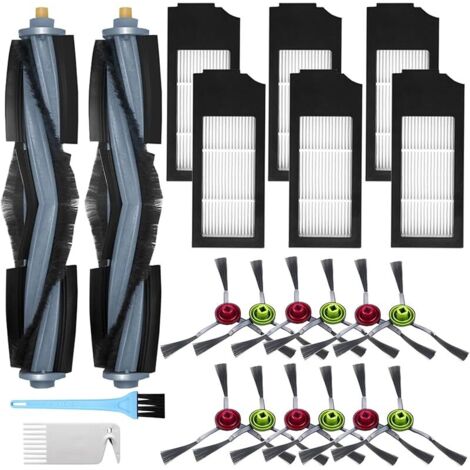 Accesorios VUSZR para aspiradoras Ecovacs Deebot X1 Omni / X1 e Omni / X1 Turbo / X1 / X1 Plus: 2 cepillos principales, 12 cepillos laterales. (1/5)