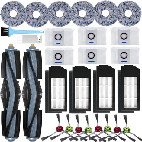Accesorios VUSZR para aspiradoras Ecovacs Deebot X1 Omni / X1 e Omni / X1 Turbo: 2 cepillos principales, 8 cepillos laterales, 6 mopas. (1/5)