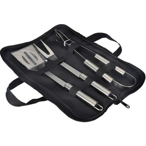 Juego de 3 utensilios para barbacoa, utensilios de acero inoxidable para barbacoa, juego de utensilios de cocina, kit de herramientas para parrilla, accesorios para barbacoa (3 piezas) (1/5)