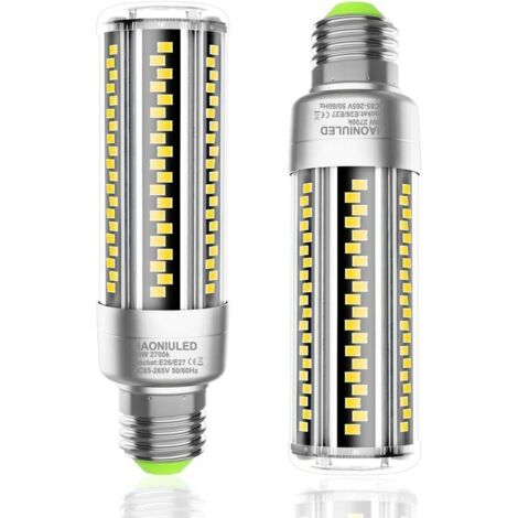 Bombilla LED E27 de 20 W, luz blanca cálida, equivalente a bombillas incandescentes de 200 W, lámparas LED E27 de 2700 K y 2500 lúmenes, bombillas Edison, base de rosca E27, bombilla LED doméstica no