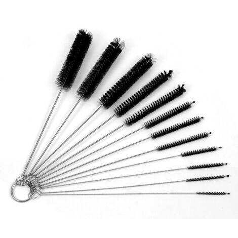 Juego de 13 cepillos de limpieza para dispensadores, cepillo de alambre de nailon de acero inoxidable 304, cepillo para tubos de ensayo, cepillo para goteros. (1/4)