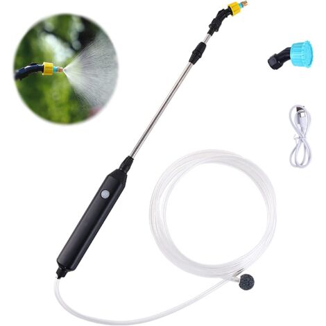 Pulverizador eléctrico para plantas, pulverizador de jardín portátil recargable con 2 boquillas y manguera de 3 m. (1/5)