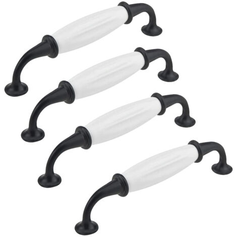 tiradores de cerámica para armarios, para cajones de tocador (aleación de aluminio, distancia entre orificios: 96 mm) (1/5)