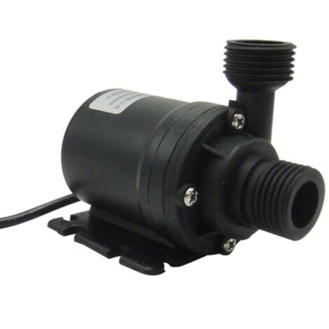Bomba eléctrica sin escobillas para fuentes, 800 l/h, sumergible hasta 5 m, para sistemas de circulación de agua de 12 V CC, minibomba de agua Fonepro de 12 V, color negro.