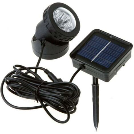 Foco solar LED - Iluminación para estanques - Iluminación solar sumergible - Iluminación para jardines - Iluminación paisajística - Para patios, fuentes y caminos - Luz blanca