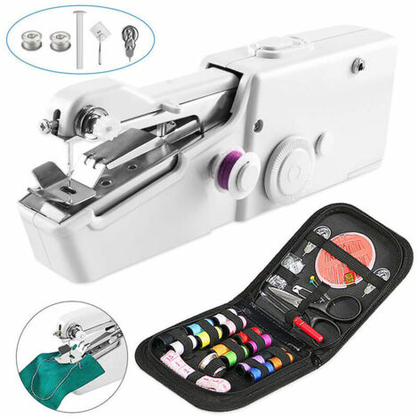 Mini máquina de coser portátil, máquina de coser de mano, herramienta manual de costura rápida (1/5)