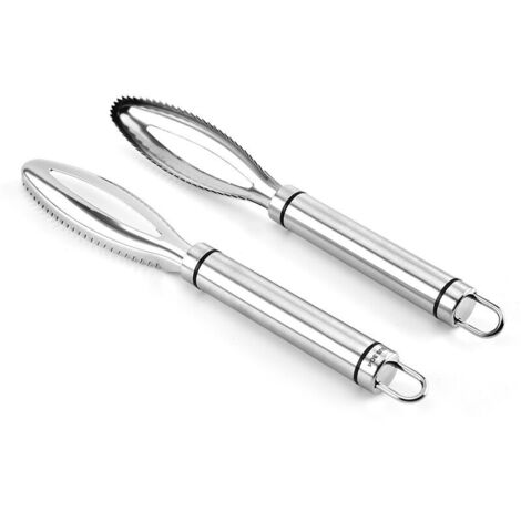 Raspador de pescado de acero inoxidable de 2 piezas (1/5)