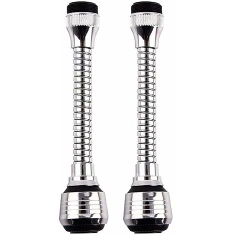 Extensión de grifo de 2 piezas, extensión giratoria con filtro, extensión de ducha, ajustable 360°, para fregaderos de cocina y baños. (1/4)
