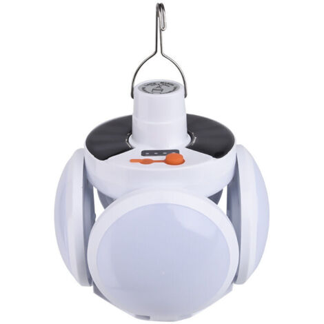 Lámpara solar de camping para exteriores, luz de emergencia portátil LED solar de cinco hojas (1/5)