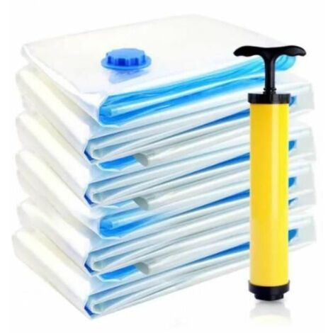 10 bolsas de almacenamiento al vacío, bolsas de compresión por succión para ropa, viajes, colchones, edredones y ropa de cama. (1/4)
