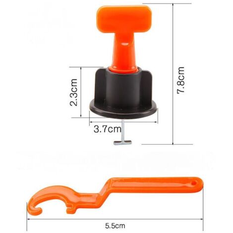 100 abrazaderas niveladoras T-Lock para azulejos de suelo y pared, herramienta de nivelación de suelos (1/3)