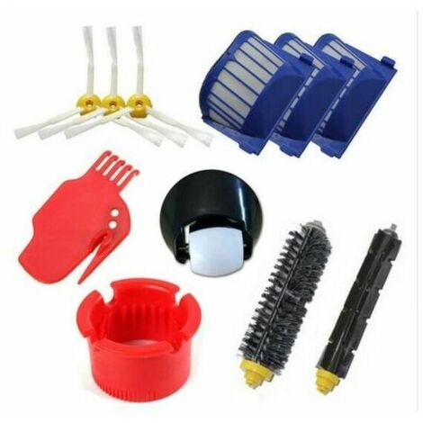 Kit de aspiradora robot iRobot Roomba: Rueda delantera + Filtro + Cepillo lateral para los modelos 600, 536, 551, 552, 528, 564, 595, 610, 620, 630, 650, 655 y 660. (1/5)