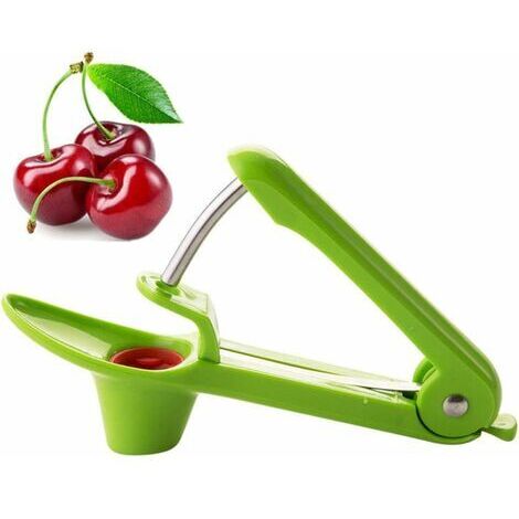 Accesorio de almacenamiento de cocina, herramienta para deshuesar cerezas, deshuesador de cerezas creativo, extractor de cerezas, Fonepro Green (1/5)