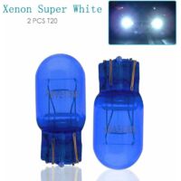 Paquete de 2 bombillas de doble filamento superblancas T20 W21/5W 12V 21/5W Canbus para funcionamiento diurno con efecto xenón.