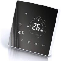 Termostato inteligente Beok Tuya, termostato de calefacción, termostato de ambiente, termostato WiFi para caldera de gas/agua, calefacción por suelo radiante, compatible con Alexa y Google, 3A TGR85WI
