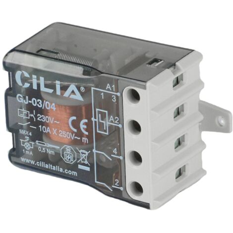 Télérupteur Encastrable CILIA 230V 10A Relais Électromécanique 4 Séquences, 2 NO Compatible avec Finder 27.05 Pour Commande d'Éclairage