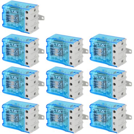 Lot de 10 Télérupteur Silencieux CILIA EVO 230V 10A Relais à Impulsions avec Condensateur Intégré Compatible avec Finder 27.21 Jusqu'à 15 Boutons Lumineux