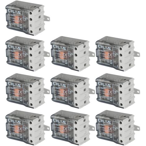 Lot de 10 Télérupteur Encastrable CILIA 230V 10A  Relais Électromécanique Unipolaire 1 NO  Compatible avec Finder 27.01  Pour Commande d'Éclairage