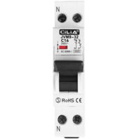 Disjoncteur Magnéto-Thermique DPN 1P+N 16A Courbe C - 1 Module DIN (18mm) 6000A/6kA 230V pour Tableau Électrique - CILIA (JVM9-32-1P-16A)