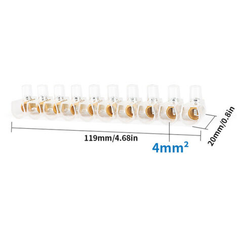 CILIA 100x Clemas Eléctricas 4mm², Regletas de Conexión de 10 Polos (10 ...