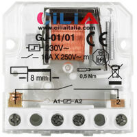 CILIA Telerruptor 230V AC 10A - Relé de Impulsos Electromecánico - 1 Contacto NA (Normalmente Abierto) - Compatible con Finder 26.01 - Interruptor Paso a Paso para Caja de Registro