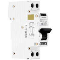 CILIA Interruptor Magnetotérmico Diferencial (RCBO) 1P+N - 1 Módulo DIN - 30mA 6kA Tipo AC Curva C - Protección Compacta para Cuadro Eléctrico C10 (10A)