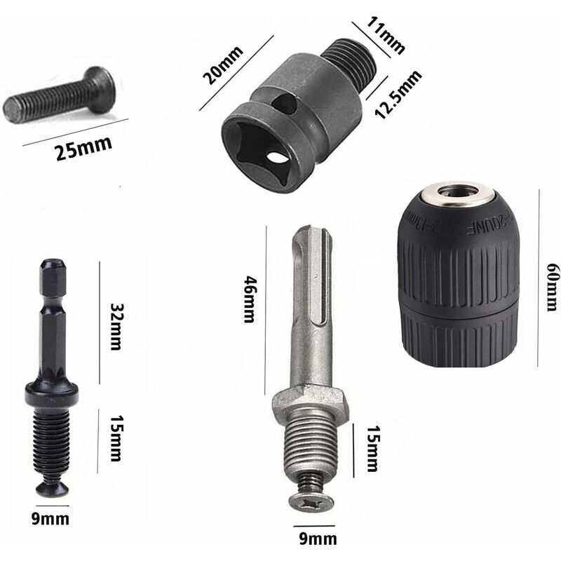 Mandrin Autoserrant En Acier Manganèse Sans Clé 13 Mm - Filetage