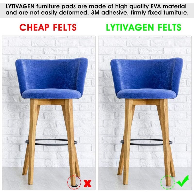 120 Patins Autocollants Caoutchouc Pour Pieds De Meubles - Antidérapants Et Anti-Rayures - Ronds Et Carrés