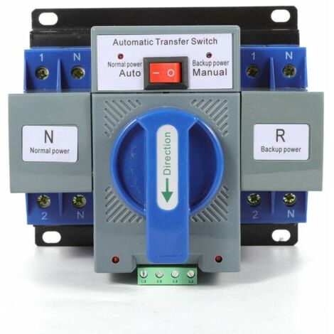 Rnemitery – Commutateur automatique double 2P 63A – Tension 220V – Indice de protection IP63 – Temps de conversion ≤2S – Installation murale