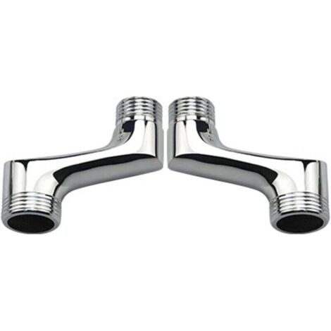 Rnemitery – Raccord de douche coudé de comptoir 2 pièces – Réducteur en laiton – Bras pivotant réglable – Connexion décalée G3/4 à G1/2 – Chrome