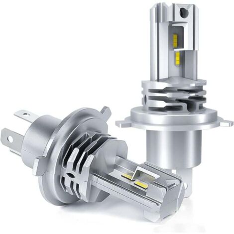 Ampoule LED H4, blanche 6 500 K, pour kit d'ampoule de phare de conversion de faisceau haut/bas de voiture 24 V. (2 pièces)