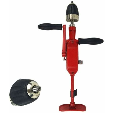Readcly – Perceuse à main manivelle automatique – Double pignon pour perçage précis – Acier inoxydable – Pour bois, plastique et métaux fins