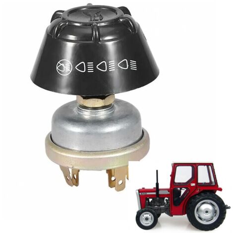 Readcly – Interrupteur à bouton-poussoir étanche 12V – Aluminium antirouille – Pour tracteurs Massey Ferguson – Installation facile