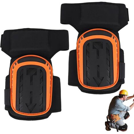 Genouillères de travail, genouillères professionnelles durables, coussinets en gel et mousse ultra doux avec sangles antidérapantes solides, protège-tibias de jardinage pour une protection ultime