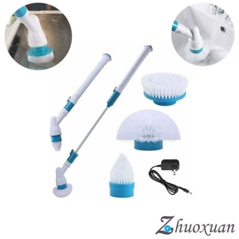 Rnemitery – Brosse de nettoyage électrique sans fil – Rotation 360° – Matériaux ABS et aluminium – Pour surfaces de voiture et maison