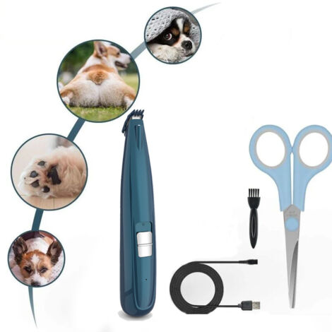 Tondeuse À Poils D'Animaux Avec Lumière Led, Tondeuse À Poils Professionnelle Pour Chiens Et Chats, Chargement Usb, Tondeuse Électrique Pour Poils Autour Du Visage, Des Yeux, Des Oreilles, Des Pattes