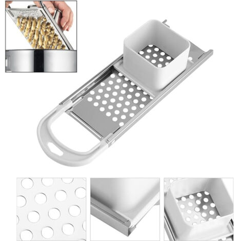 Rnemitery – Machine à spaetzle en acier inoxydable – Outil de cuisson pour machine à pâtes – Poussoir de sécurité et poignée ergonomique