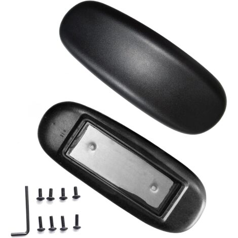 Universelles Ersatzpolster für Bürostuhl-Armlehnen mit Befestigungsloch, Schwarz, 10,2 cm, 2 Stück