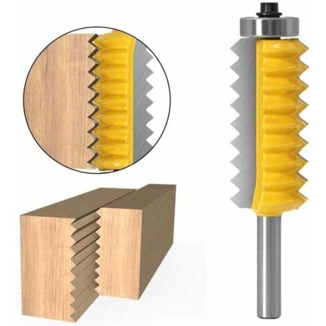 8 mm Schaft, erhöhte Platte, „V“-Verbindungsbits, Leimverbindungsfräser für Holzzapfen, Holzarbeiten, Kegelzapfenfräsen, Zapfenschneidemaschine (Größe: 8 x 55) (1/5)