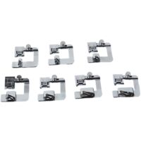6 Stück Nähmaschinen-Saumfuß Set, 3/8 Zoll bis 8/8 Zoll, vielseitiger Nähfuß für präzises Säumen