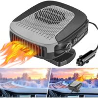 12V 150W Autoheizung, tragbare Autoheizung, Auto-Enteisungs- und Antibeschlagventilator mit 360°-Drehgelenk zum Heizen und 1,5 m Zigarettenanzünderkabel