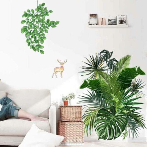 Adesivo Murale 3D Fiore Di Pianta D'Argento - Decalcomania In PVC Impermeabile Per Porte E Pareti - Autoadesivo Rimovibile - 4
