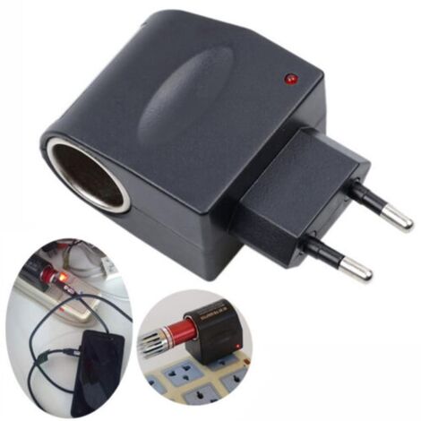 Convertitore di tensione 230V a 12 V e 1000 mA - max 12 watt - adattatore presa accendisigari con spina - convertitore convertitore di tensione