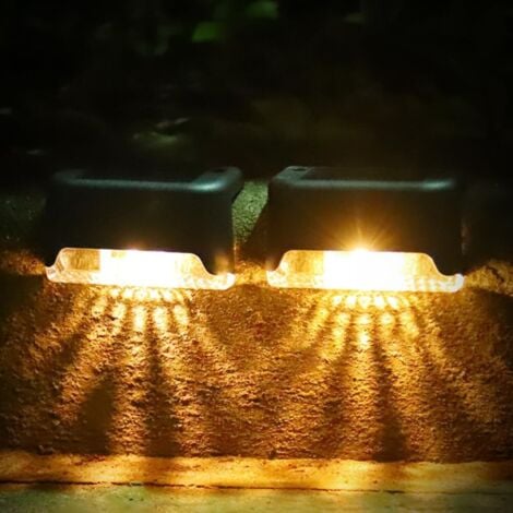 4 Luci Solari Per Recinzioni, Decorazioni Natalizie Impermeabili Per