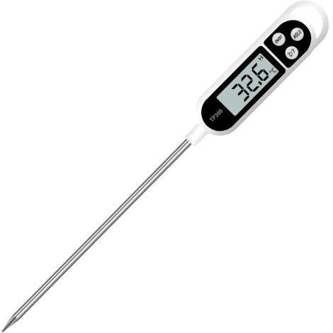 Termometro Digitale da Cucina Termometro Domestico Termometro da Forno Termometro da Cucina, Sonda Lunga, Protezione dalla Corrosione, °C/°F Commutabile per Cucina, Grill/Barbecue