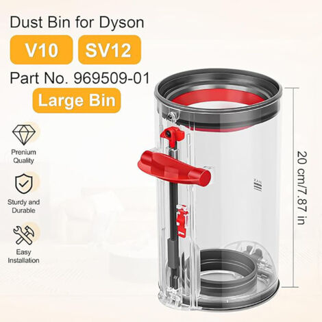 ZACO V6 Serbatoio Polvere Di Ricambio Originale Per Robot Aspirapolvere Con Contenitore Da 600 Ml E Filtro - 4